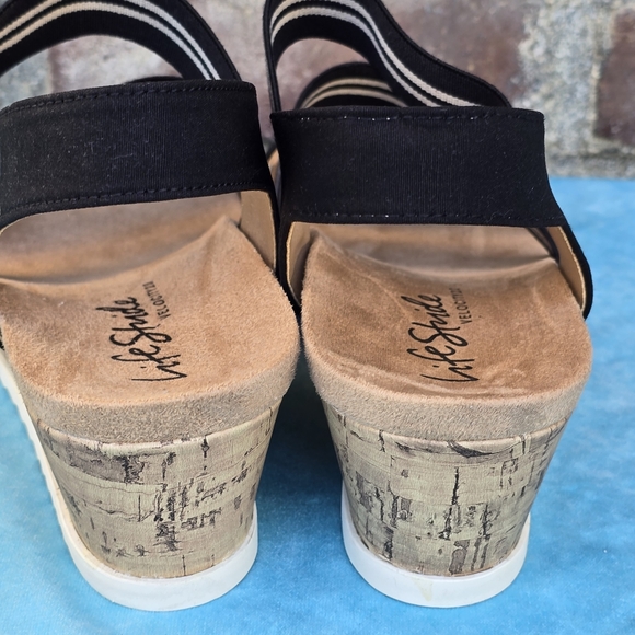 Lifestride Sunshine Strappy Wedges Sandals Sz 10 - Picture 8 of 10